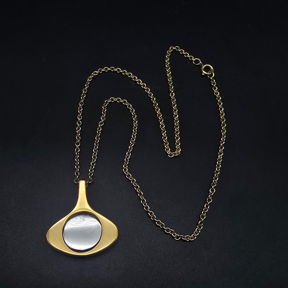 Avon 1976 New Dimensions Necklace Two Tone Gold Tone Silver Tone Vintage